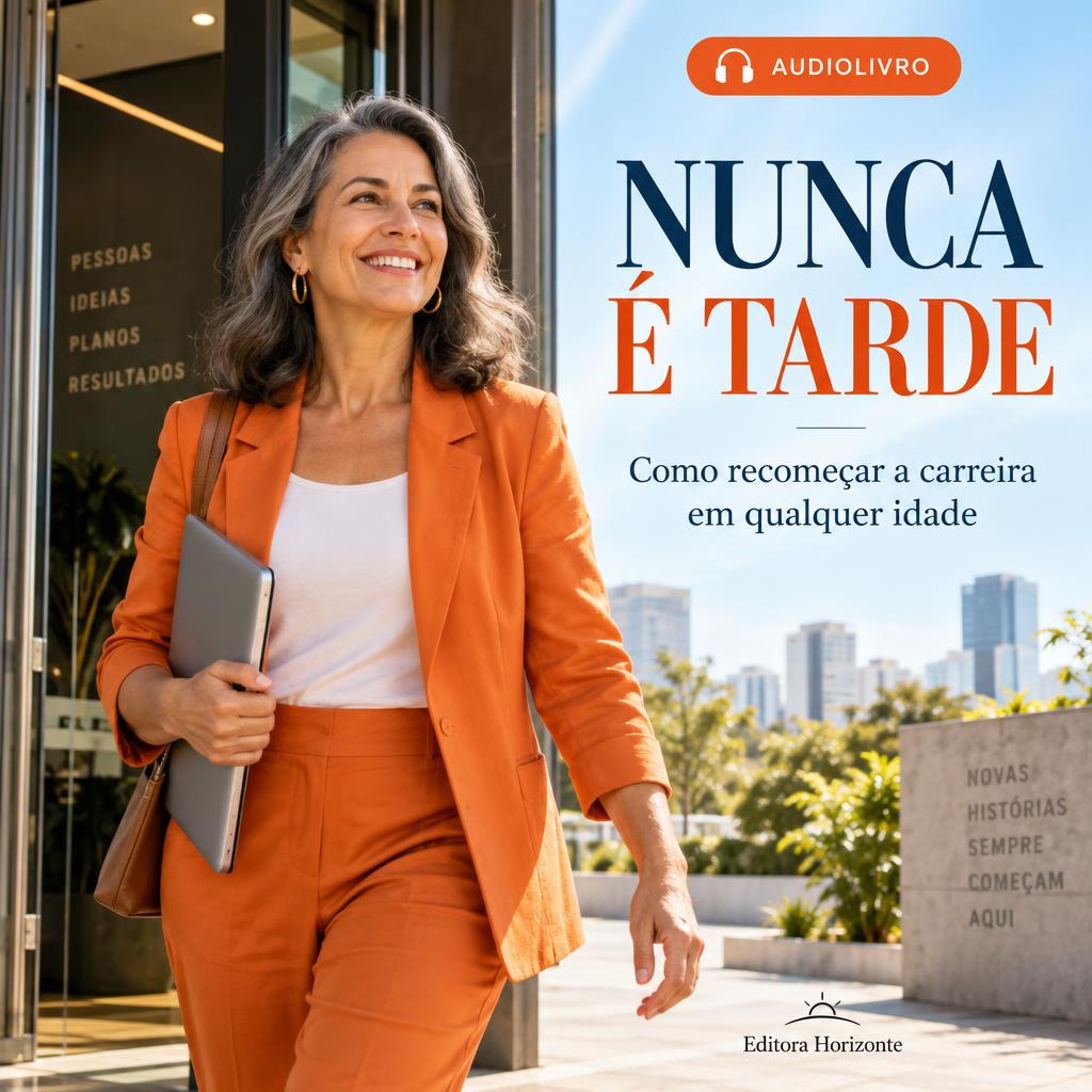 Capa do audiolivro Nunca é Tarde